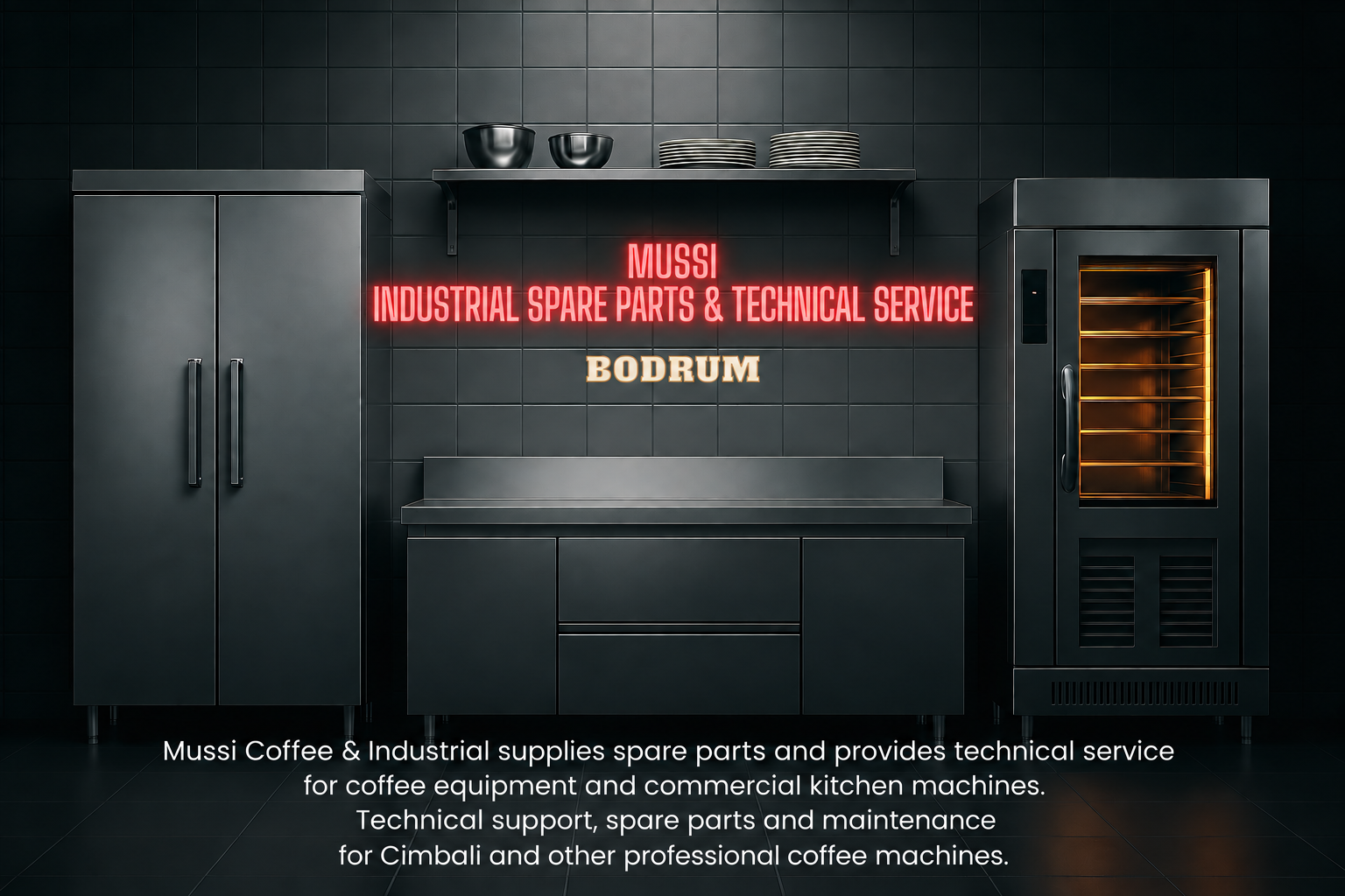 Mussi industrial spare parts and technical service in Bodrum; commercial kitchen equipment