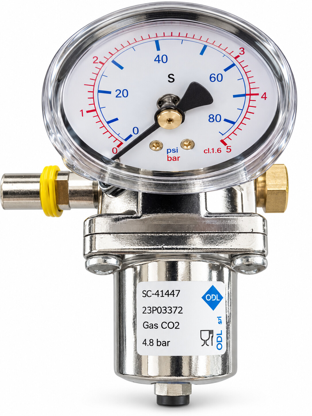 ODL SC-41447 CO2 regülatörü düz beyaz fonda